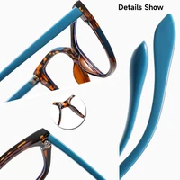 New Fashion Cat Eye Reading Glasses Women Anti-blue Light Eyeglasses Blocking Blue Light Readers Double Color Frame Eyewear 4