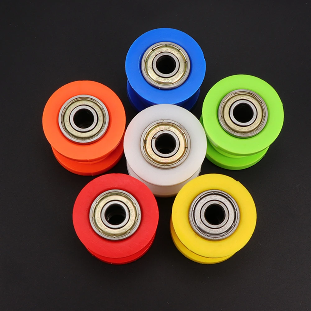 Motorrad 8/10mm Antriebs kettens chutz rollenlager für Rennrad Enduro Dirt Bike ATV Dirt Bike Riemens cheibe Slider Motocross – Detail 2