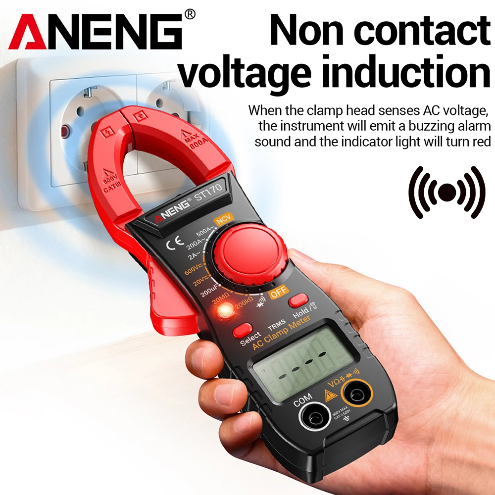 Car Repair Clamp Meter 1999 Counts professional ANENG ST170 multimeter AC/DC Voltage Tester Capacitance NCV electricians tools