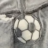 Customized Soccer Ball Goal Name Flannel Throw Blanket - Contemporary Style, Digital Print Ideal for Friends and Family Gift 2