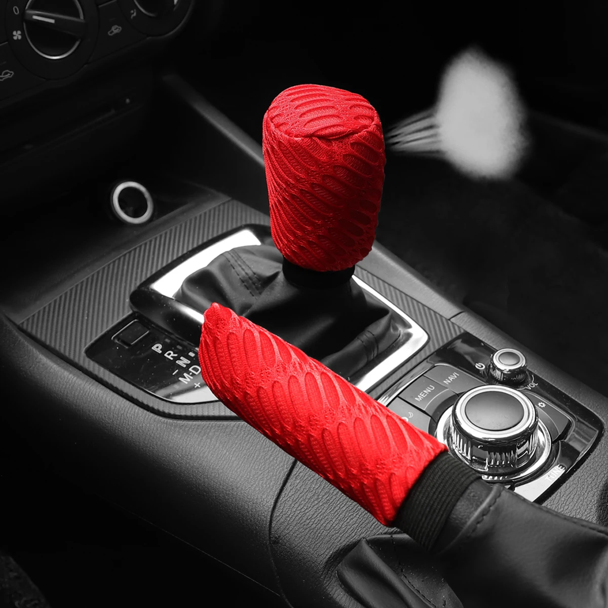 Hand Brake Cover 2 three-dimensional breathable mesh cloth moisture absorption comfortable car handbrake cover cover car supplies universal type