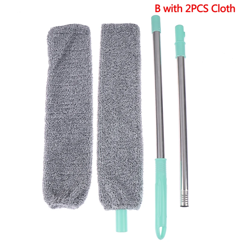 Microfiber Duster Brush Microfiber Dust Brush Telescopic Dust Brush 1 Set Bedside Dust Brush Long Handle Mop Household Bed Bottom Gap Clean Fur Hair Sweeping Dusty Magic Microfibre Duster