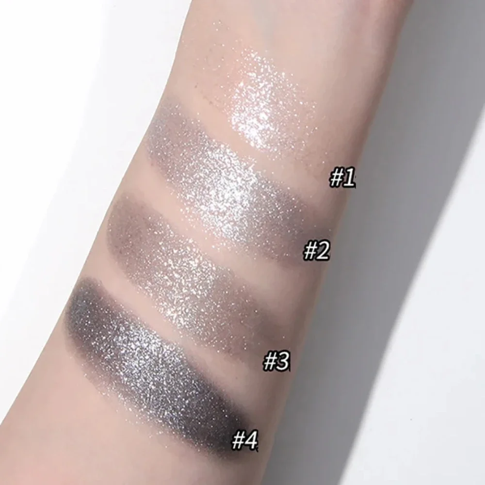 Schimmernder Glitzer Punk Smoky Black Lidschatten Glanz Highlighter Make-up Gel Gesicht und Körper Aufhellen Silber Natürliches Konturieren Make-up_voghion.com