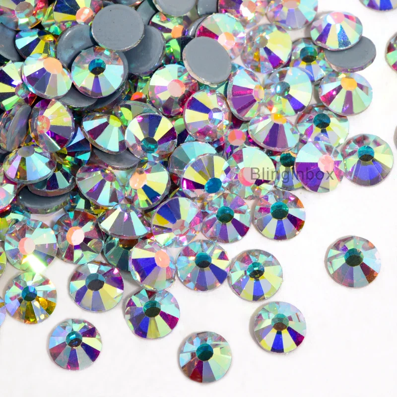SS3-SS50 Crystal AB Color Hotfix Rhinestones Glitter Wholesale High Quality Iron on Rhinestones for Wedding Dress стразы 5