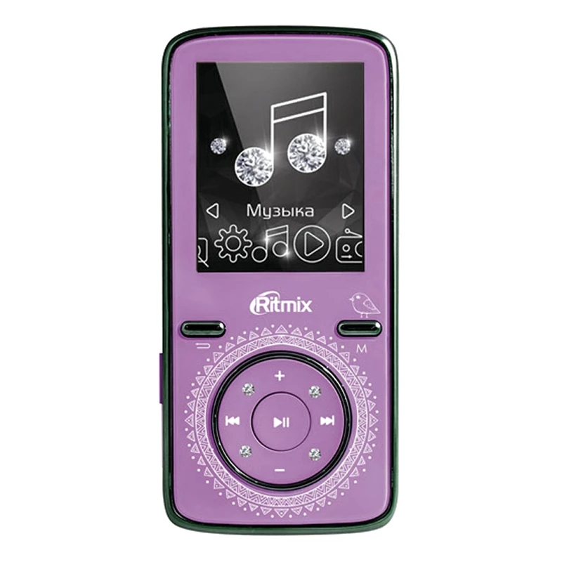 MP3 плеер RITMIX RF-4850 8Gb Lilac (20-20000 Гб 70 дБ ЖК дисплей 1 8 дюйма MicroSD до 16 3 5 мм) | Электроника