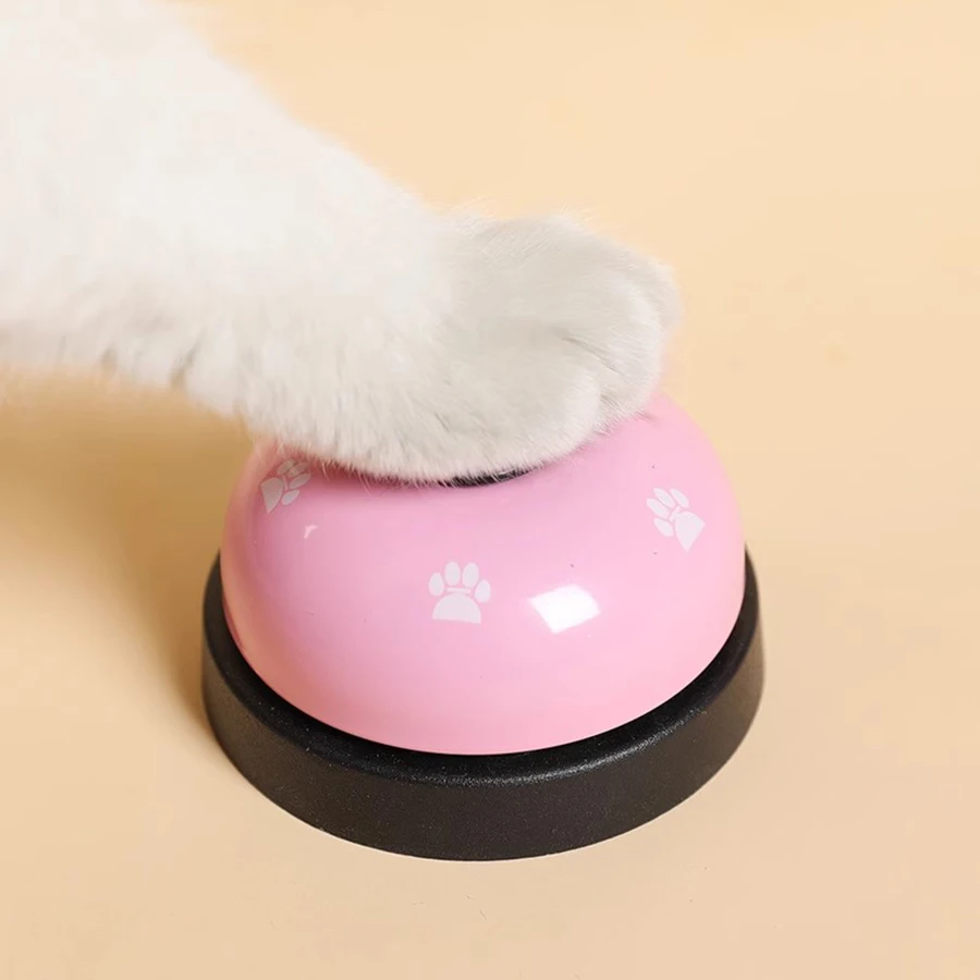 Cat and Dog Trainer Pet Footprint Ring Teddy Dog Ring Meal Bell Intelligence Toy Golden Haired Bell