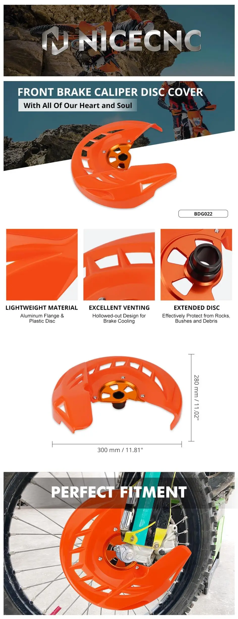 Für 2016-2023 KTM EXC 300 TPi SX 250 EXC-F 250 350 SXF 450 530 XC XCF XCW XCFW Für Husqvarna TE 300 Vorne Hinten Bremsscheibe Schutz – Detail 2