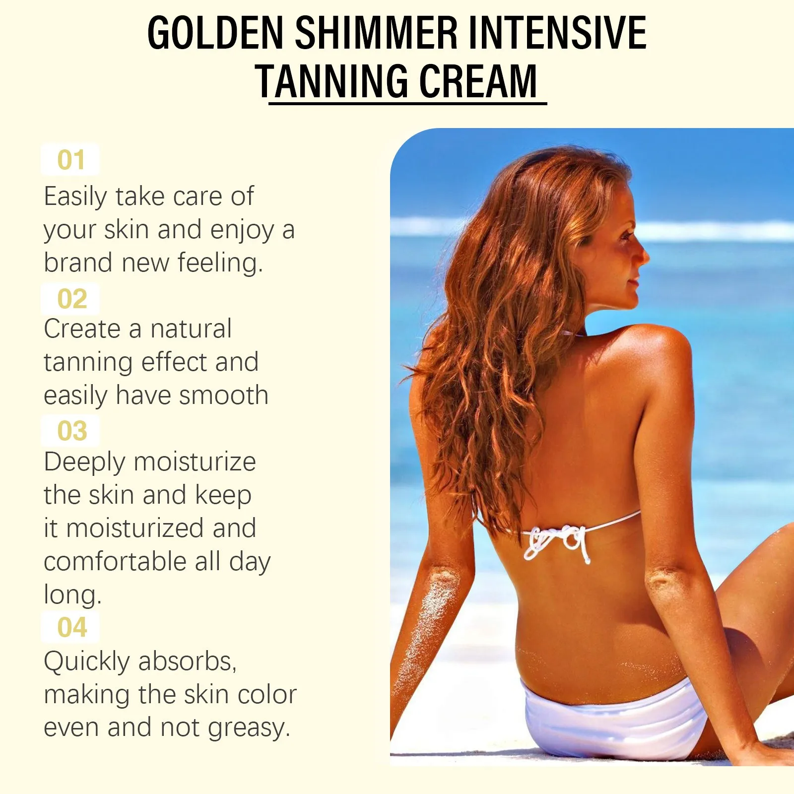 1/2/3PCS Intensive Tanning Gel Natural Dark Tanning Gel Accelerated Tanning, Cream Is Suitable For All Skin Types