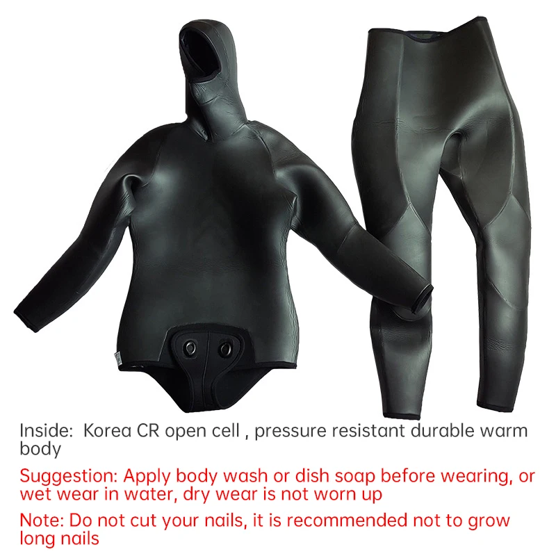 5MM / 7MM Spearfishing Wetsuit OUZO CR Open Cell Diving Suit