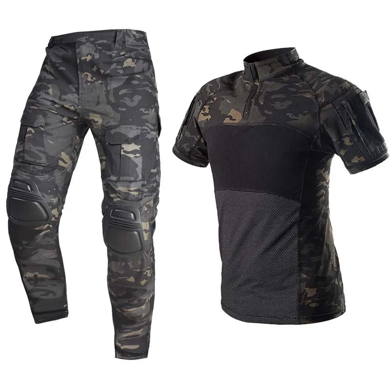 Uniforme Militare Camo Tactical Multicam Suit Abbigliamento Uomo Airsoft Combat Paintball Shirt Pant Con Pad Sniper Hunting Clothes