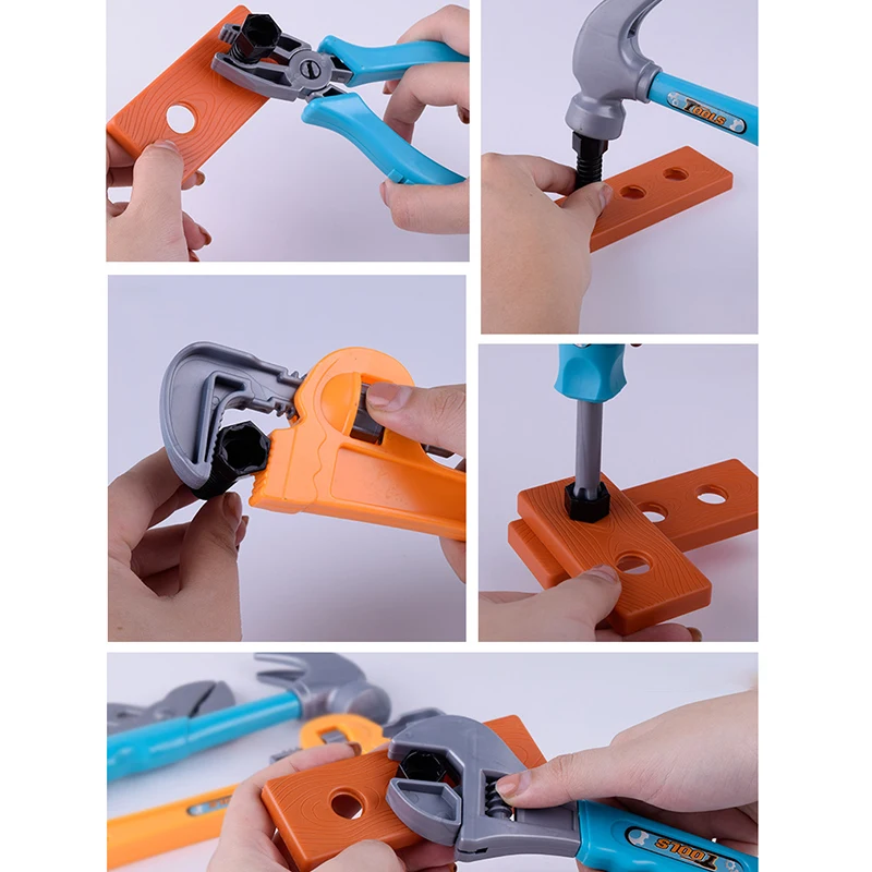 14Pcs/Set DIY Pretend Play Toy Simulation Repair Tool Box Suitcase Screwdriver Disassembly Educational Toy For Children Kids Boy 4