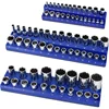 Blue Magnetic Sockets Storage Rack 1/4In 3/8In 1/2In Plastic Socket Display Holder Kit Professional Metric Tools Organizer 2