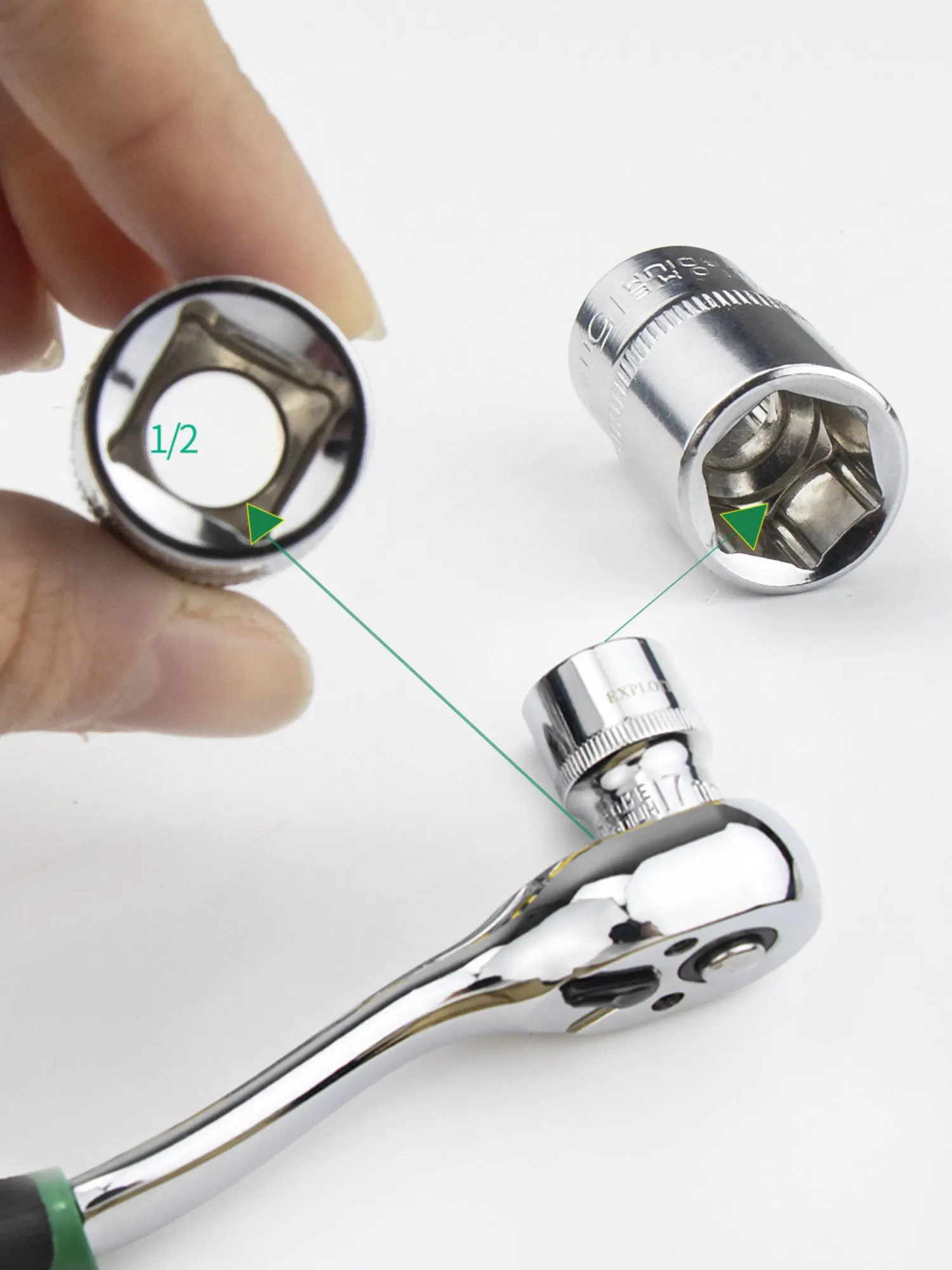 8-32mm 1/2 Kurze Buchse Sechskant Heavy Duty Verdickte Steckschlüssel Set Pneumatische Schlüssel Wartung Hand Werkzeug Auto reparatur Werkzeuge – Detail 8