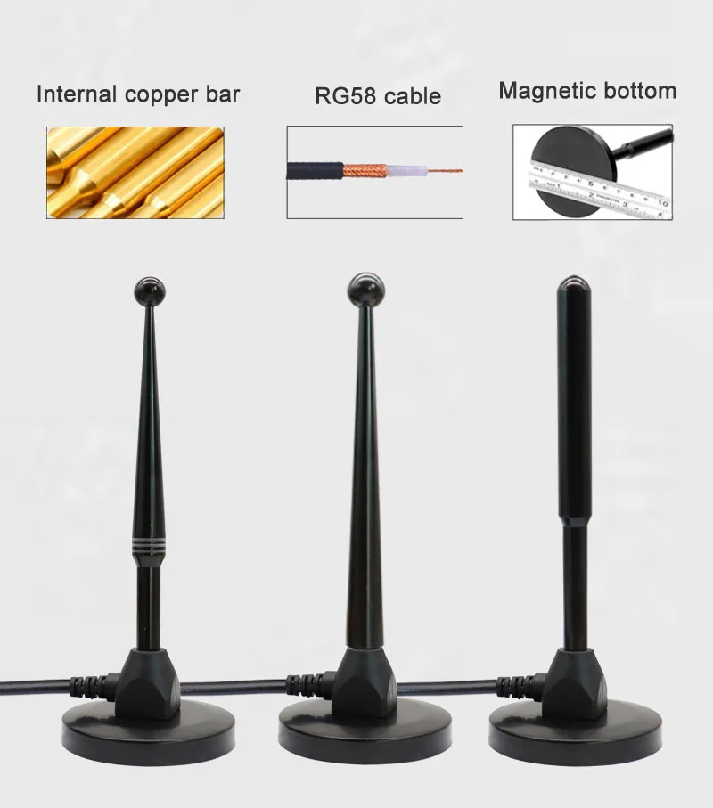 15dBi 4G 3G LTE 외부 무지향성 WiFi 안테나(스마트 홈용 자석 베이스 포함) 구리 GSM 안테나 698-2700MHz