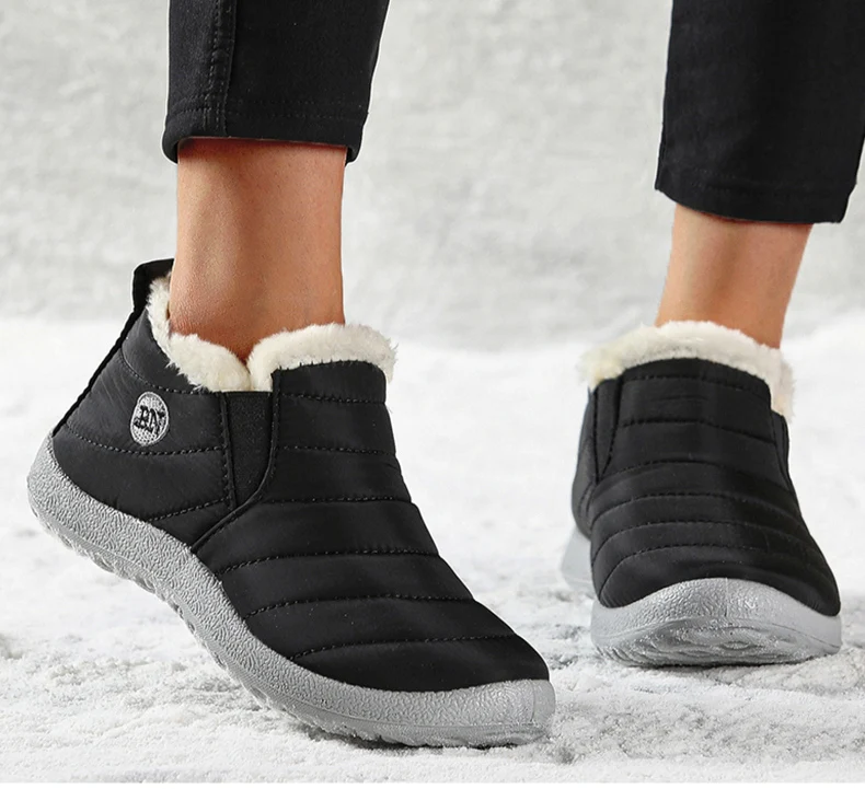 Männer Stiefel Klassiker Wasserdichte Schnee Stiefel Für Winter Schuhe männer Schwarz Pelz Stiefel Knöchel Winter Schuhe Casual Botas Para hombre – Detail 17