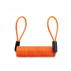 Enhanced Bike Security Cable Lock with Alarm - Anti-Theft Protection, 120-150cm Rope (Orange)