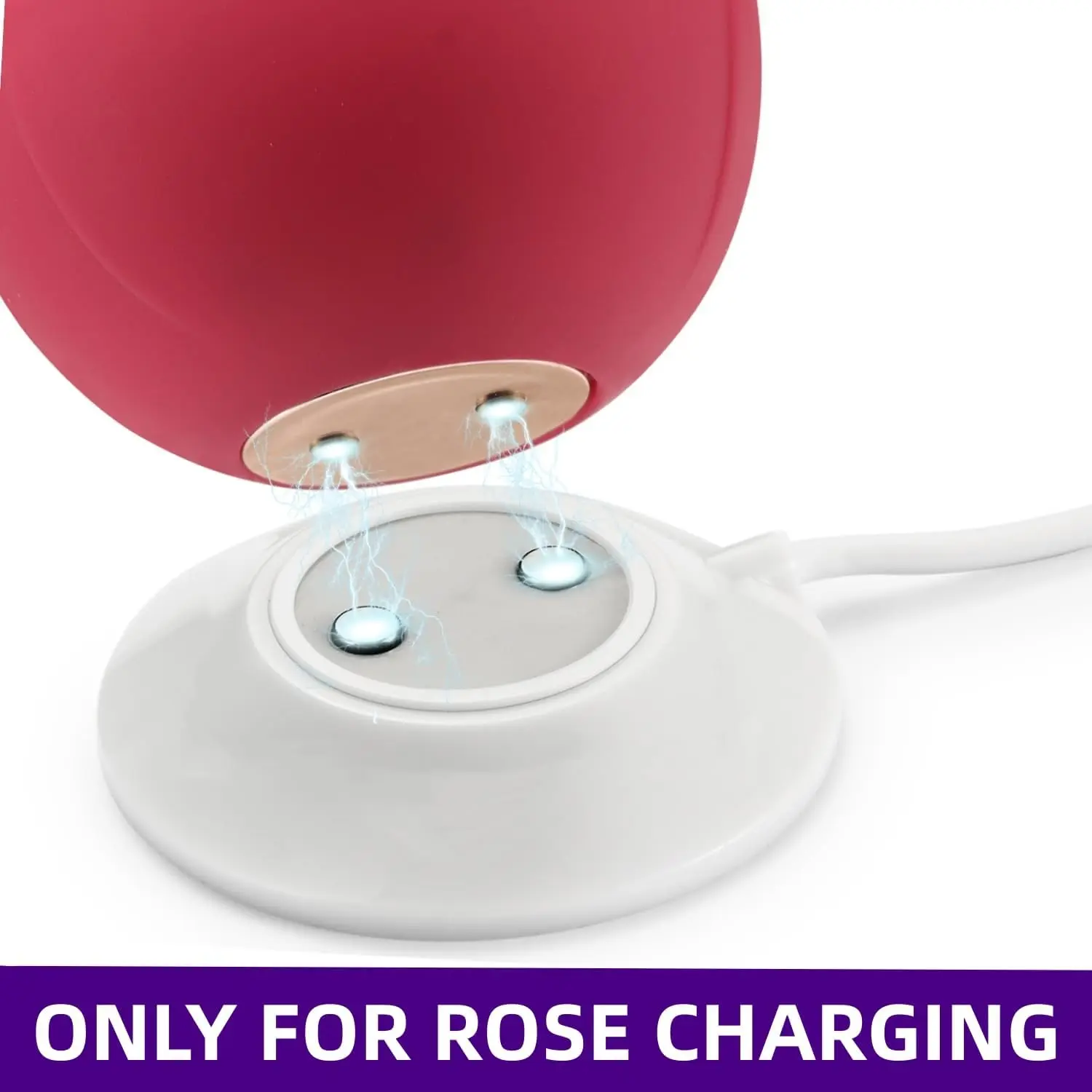 Rose Replacement Charger 12mm Magnetic Standing Dock Station Fast Charging USB Cable -2.5Ft