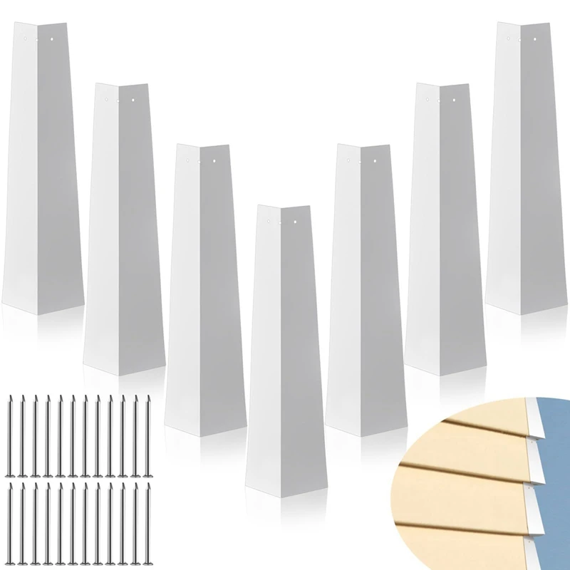 모바일 홈 하우스용 실버 화이트 알루미늄 매끄러운 마감, 외부 사이딩 코너, 24 개 못 포함, 8 개 