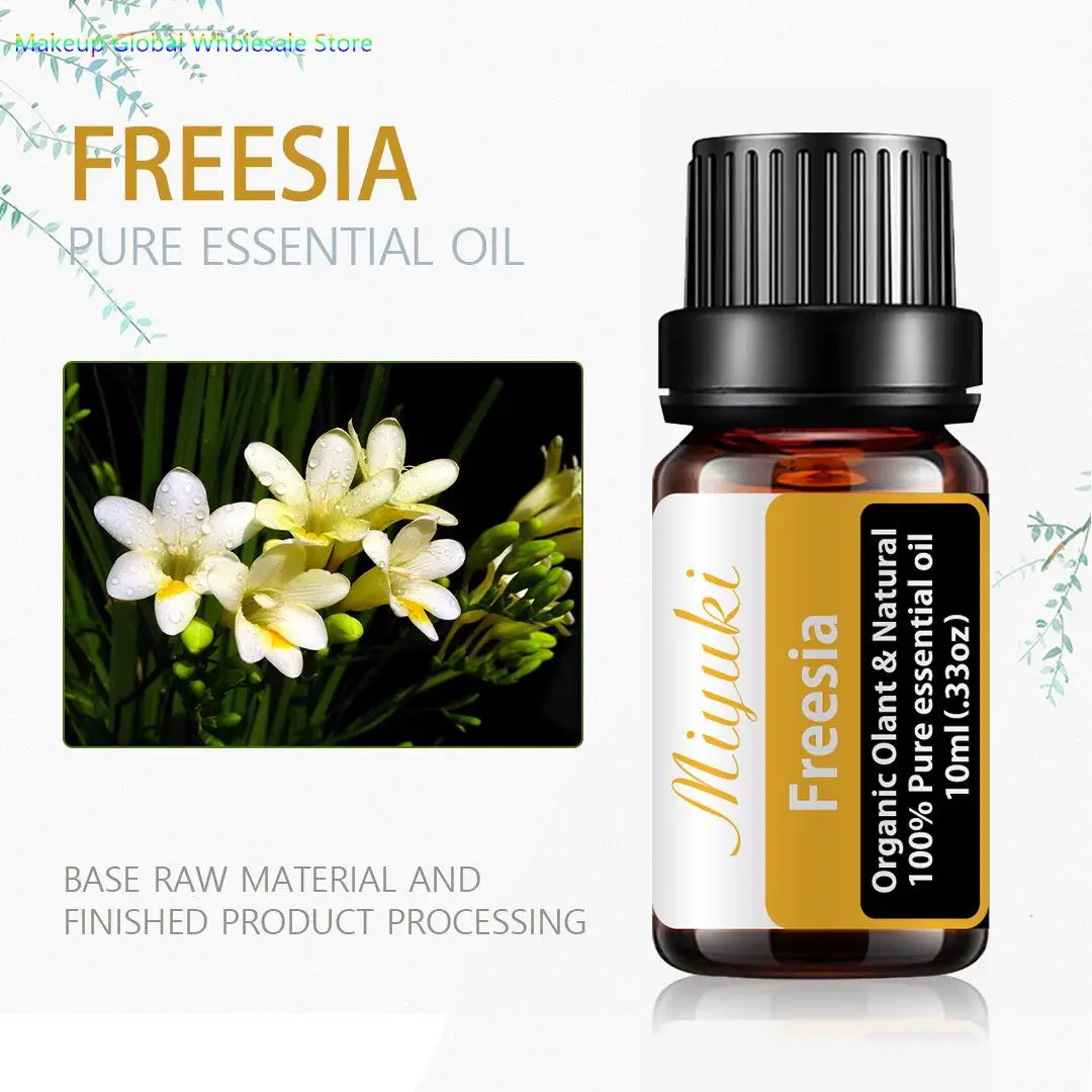 3Pcs*10ml Freesia Aroma Oil Organic Olant Natural Pure Essential Oils Esenciales Aroma Sleep Aid Humidifier Aromatherapy