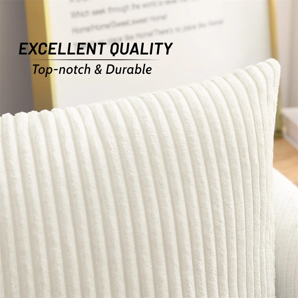 Kitinjoy Corduroy Cushion Cover 45x45 Soft Fluffy Strip Pillow Cover 50x50 Luxury Decor Home Pillow Case For Sofa Living Room 3
