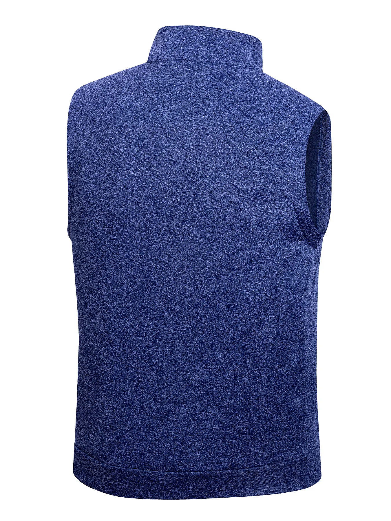 Mens Breathable Solid Color Zipper Sleeveless Jacket