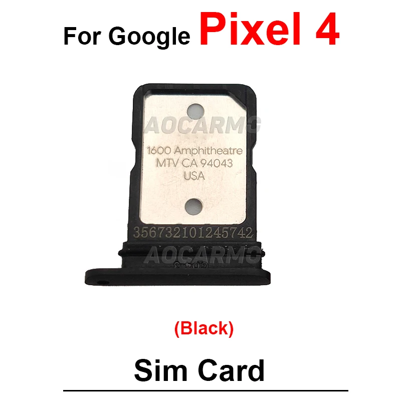 Фото Для Google Pixel 4 4A 4G 3 3A XL 3XL 4XL слот для SIM-карты слот для Sim-карты лоток держатель Ремонт Запасные части №2