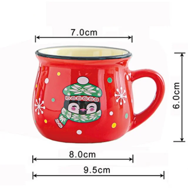 150ML Ceramic Christmas Cup Cartoon Santa Style Cute Elk Mousse Cup Breakfast Water Drinking Tools Coffee Milk Mug for Household 6