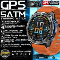 Military Smart Watch DT G1 GPS Track Compass Altimeter Bluetooth Calling 1000mAh Battery DTG1 Men Outdoor Sports SmartWatch