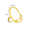 Bagues en acier inoxydable 316L pour femmes, couleur or, anneau ouvert géométrique multicouche, Vintage, étanche, bijoux esthétiques de mariage, cadeau