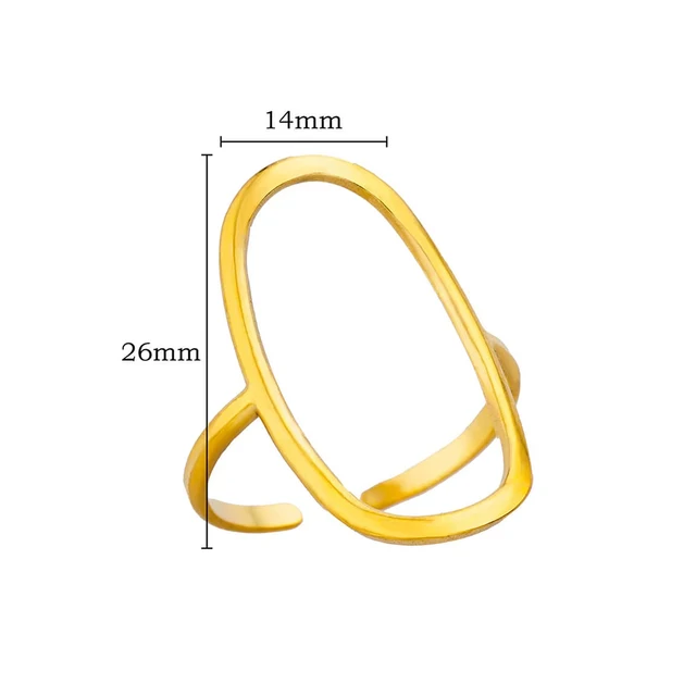 Bagues en acier inoxydable 316L pour femmes, couleur or, anneau ouvert géométrique multicouche, Vintage, étanche, bijoux esthétiques de mariage, cadeau