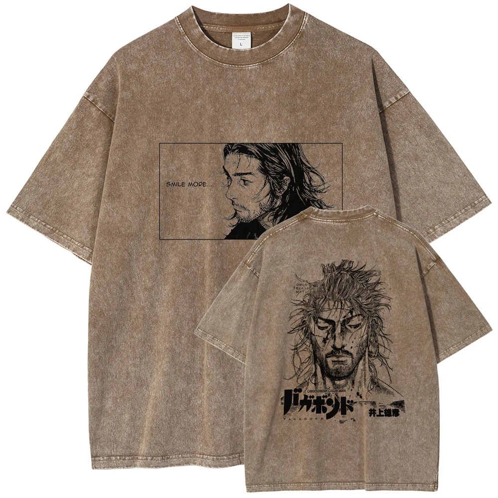 أنيمي Vagabond مياموتو موساشي الجرافيك تي شيرت الر...