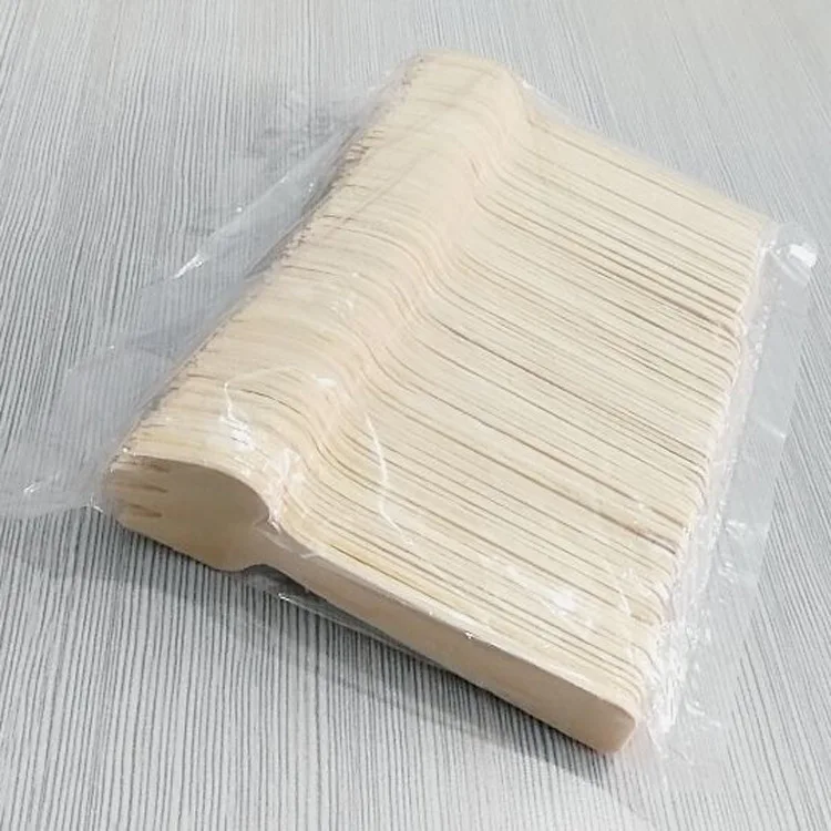 100pcs/set Mini Disposable Wooden Spoon Ice Cream Wood Dessert Scoop Western Wedding Party Tableware Kitchen Tool disposable dessert spoons