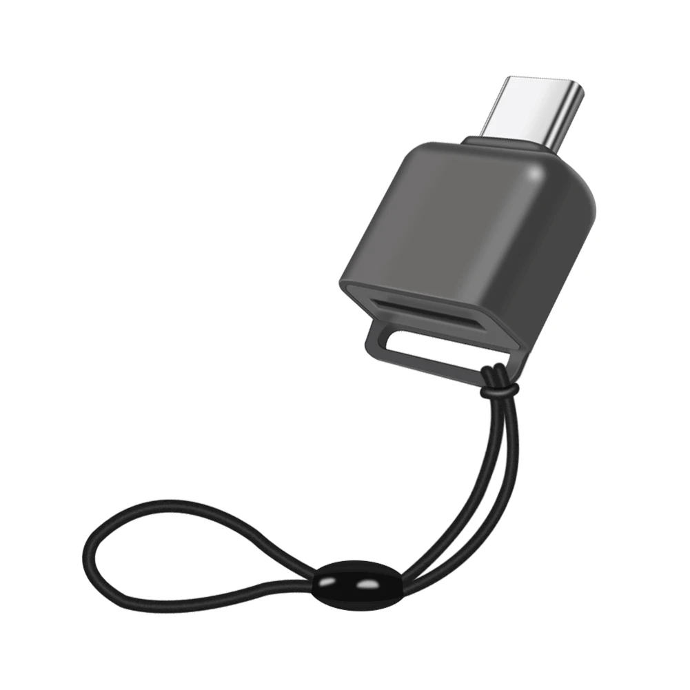 USB C에서 마이크로 SD OTG 메모리 리더, 삼성 갤럭시 노트 20, S21, S20, 구글 픽셀용 랜야드 포함, C 타입 마이크로 SD/TF 카드 리더