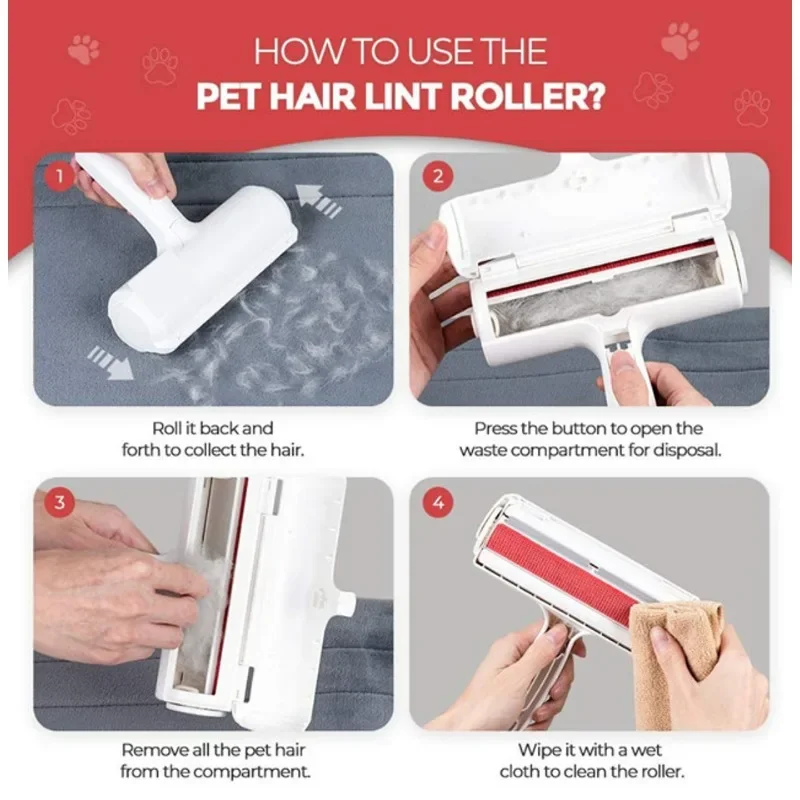 Pet Hair Remover Roller Lint Remover Brush Cleaner for Sofa Clothe Dog Cat