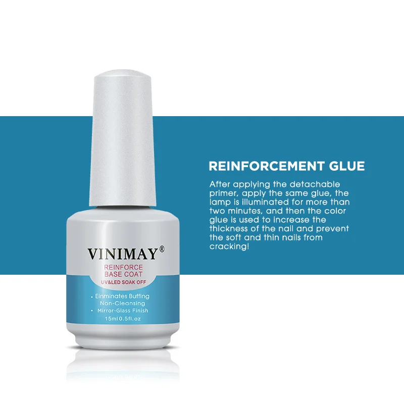 VINIMAY Base Top Coat Gel Nail Polish Acid free Primer Varnish Hybrid Semi Permanent Matte Top Sonax Nails Reinforce Rubber Base 4