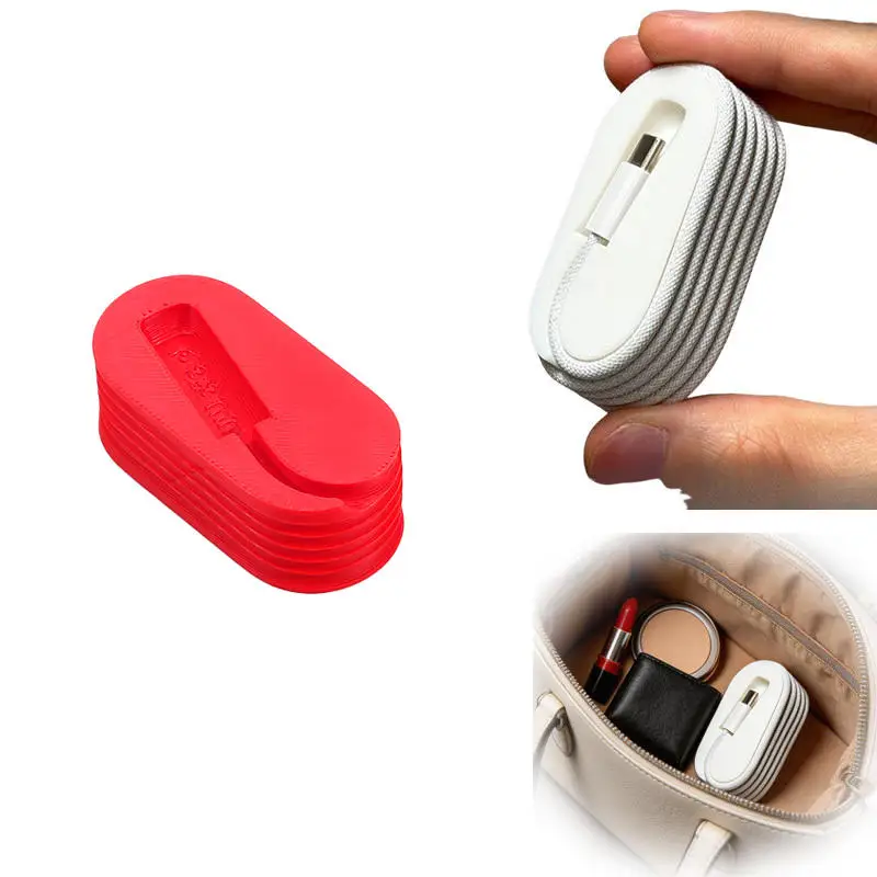 Portable Anti-Tangle Cable Winder Organizer for Braided Charging Cords