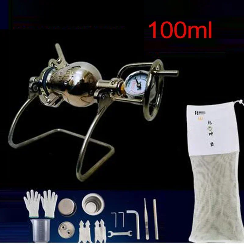 100ml 230ml Hand Popcorn Machine Open Firing Popcorn Puffing Machine Stainless Steel Mini Popper Manual Maker