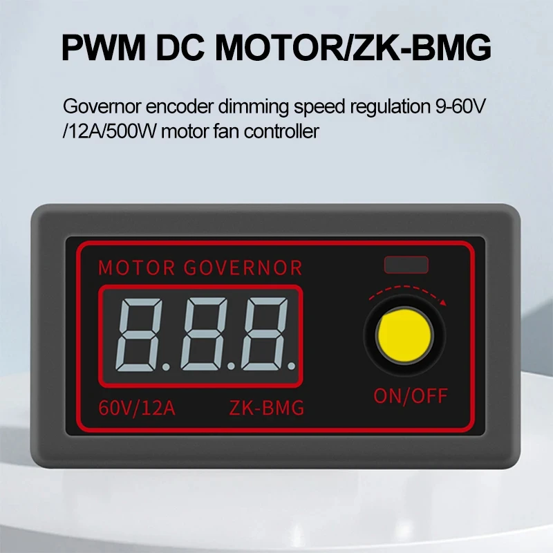 DC 5-30V 12V 24V 5A DC Motor Controller PWM Adjustable Speed Digital Encoder Duty Ratio Frequency MAX 15A/20A ZK-MG ZK-BMG DC Motor Speed Controller DC Motor Driver