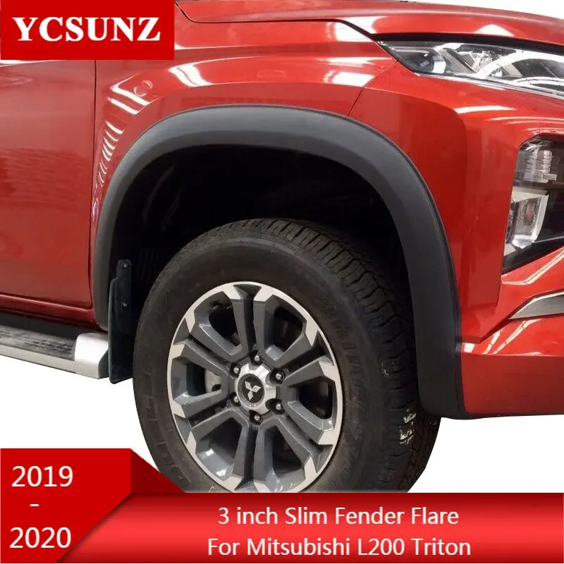 

3 inch Slim Wheel Arch Fender Flare Mudguard For Mitsubishi Triton L200 2019 2020 Ram 1200 Strada Strakar Barbarian Double Cabin