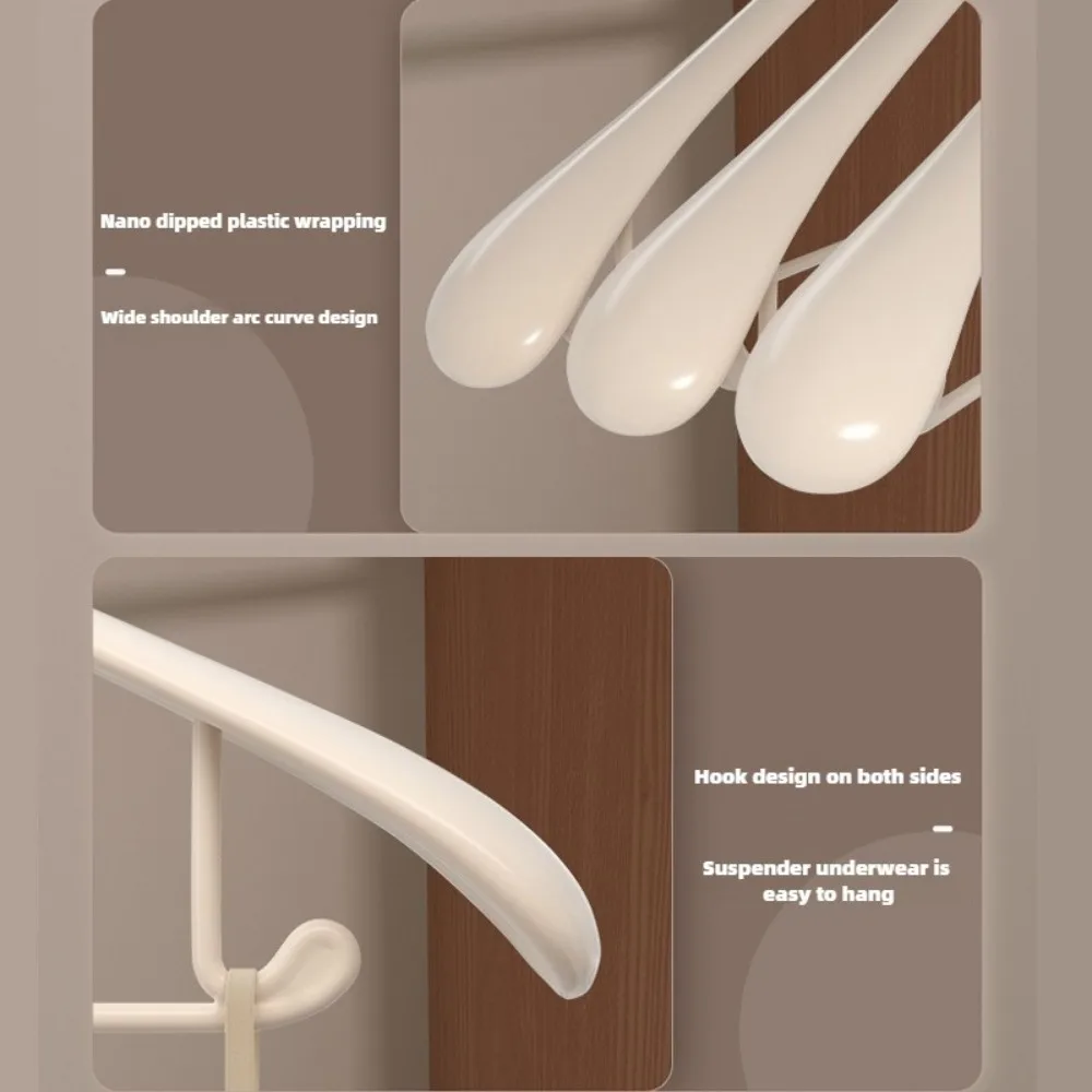 10pcs wide shoulder seamless hangers, non slip and non bulging, suitable for both dry and wet use, high load-bearing capacity 4