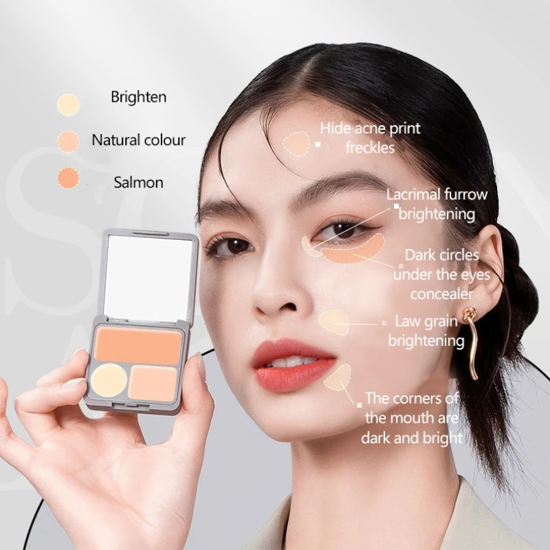 VEECCI Liquid Foundation Concealer Palette With Brush Cover All Perfect Long Lasting Natural Invisible Acne Moisturizer Makeup