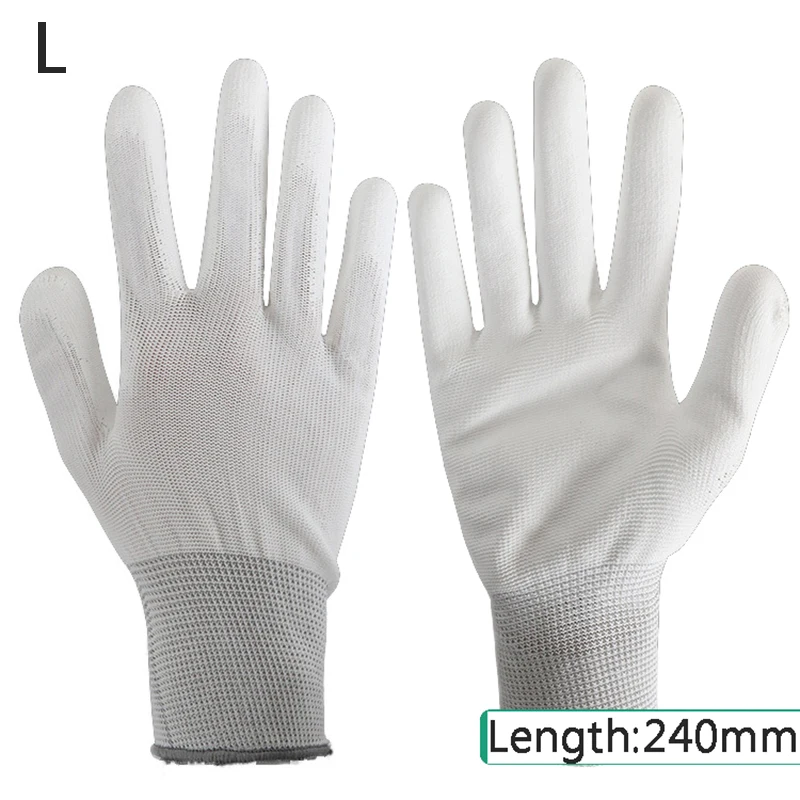 Hot 1 Pair Antistatic Gloves Anti Static ESD Electronic Working Gloves Pu Finger Coated Finger PC Antiskid For Protection