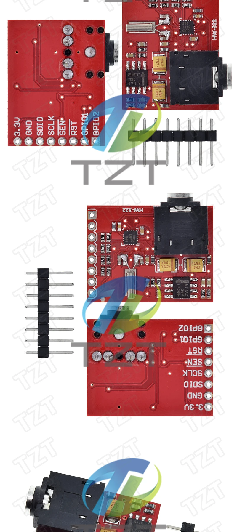 Tzt si4703 rds fm radio tuner evaluation breakout modul für arduino avr pic arm radio daten service filter träger modul – Detail 3