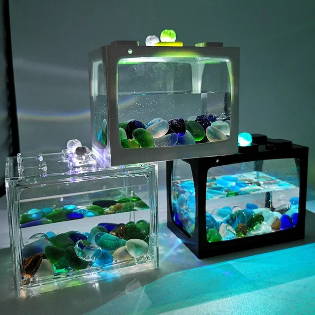 Mini Aquarium Betta USB avec lumière LED