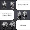 24Pcs Platinum Star Badge Lapel Pin Pentagram Alloy Brooch Pin Veterans Day Star Pin Military Award Pins Labor Day 4th of July 4