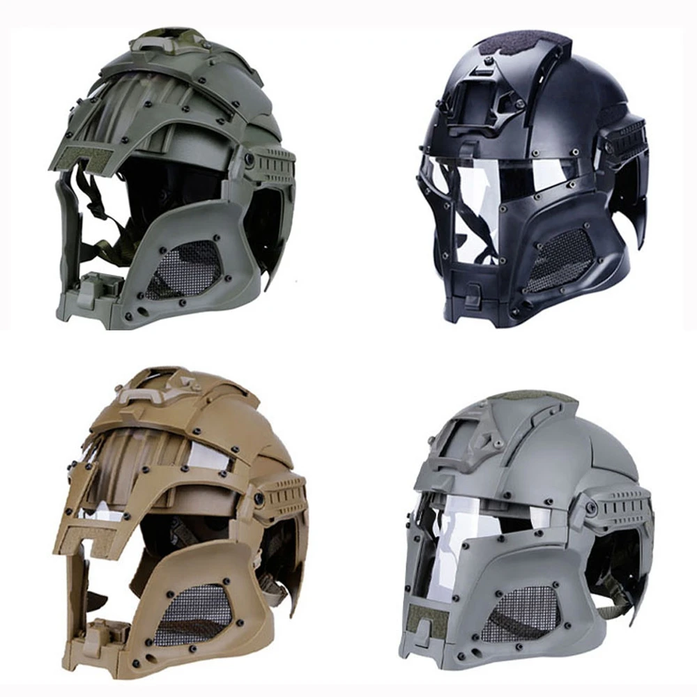 

Full Covered Iron Warrior Tactical Helmets Military Army Combat Helmet Men Airsoft Paintball Shooting Cs Face Protect Helmet