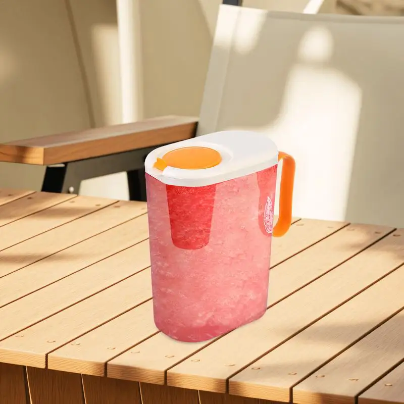 Water Pitcher 2L Clear Water Filter Pitcher With Lid And Handle Beverage Jar Large Iced Tea Pitcher Drink Container For Coffee 1