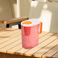 Water Pitcher 2L Clear Water Filter Pitcher With Lid And Handle Beverage Jar Large Iced Tea Pitcher Drink Container For Coffee 1