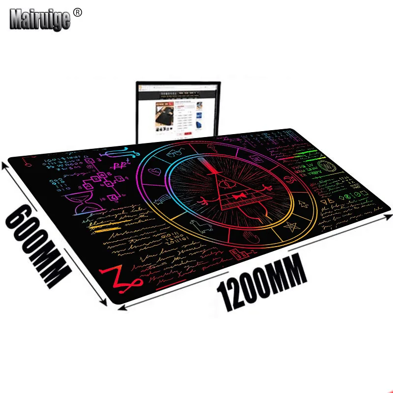 

Bill Cipher Mouse Pad Xxl Colorful Extended Pad Mouse for Computer Hot Pad 120x60cm Anti-slip Carpet Rug Pc Gemer Desk Mat
