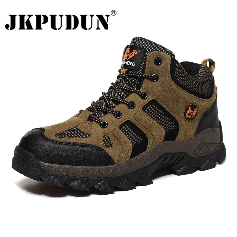 

Winter Men's Outdoor Hikking Trekking Boots Waterproof Ankle Boots Safety Work Boots Combat Military Boots Men Plus Size 39-48